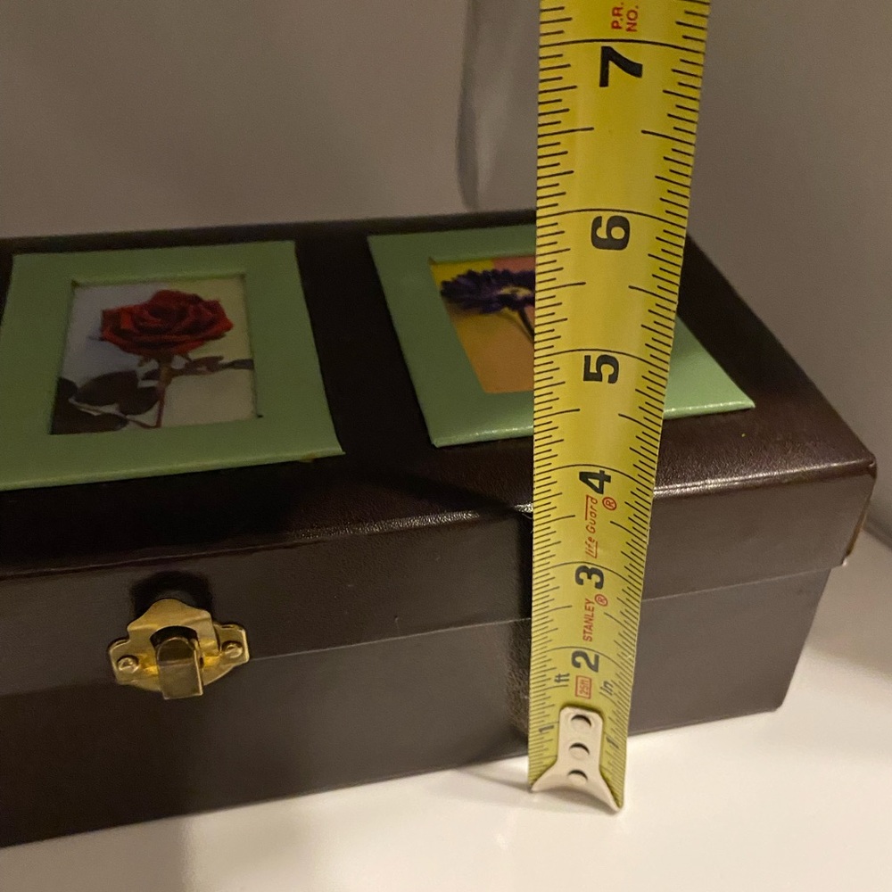 Hand Painted Vintage Jewelry Box: 12x5x4 - Picture 8 of 12